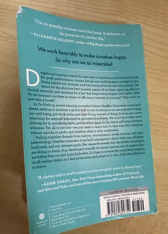Do Nothing: Why We Work So Hard To Make Ourselves Happy (back cover shown)