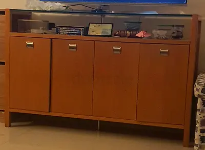 Wooden 4-Door Sideboard / Buffet Cabinet in Good Condition