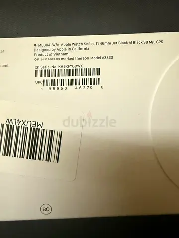 Apple Watch S11 46mm GPS Jet Black M/L
