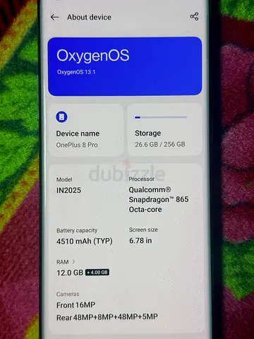 OnePlus 8 pro 8+4/256 gb back crack only mobile