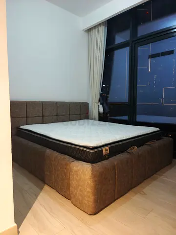 Modern Upholstered Bed Frame without  Mattress