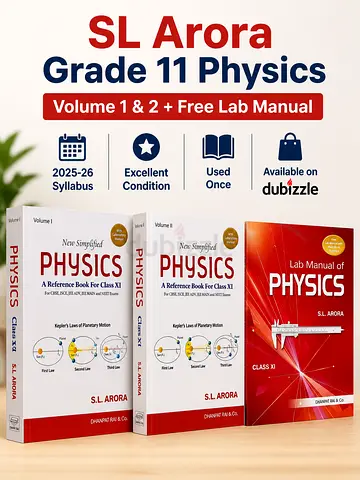 Physics book bundle for Class XI — SL Arora volumes + Lab Manual
