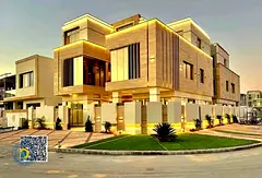 Luxury corner villa 6BR, elevator, and pool. Reg fees, water, electricity, and AC. Al Yasmin, opposi