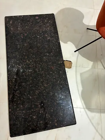 Black granite slab