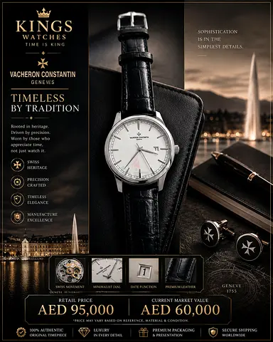 Vacheron Constantin Mens Classic Leather Strap Watch - Elegant Dress Watch