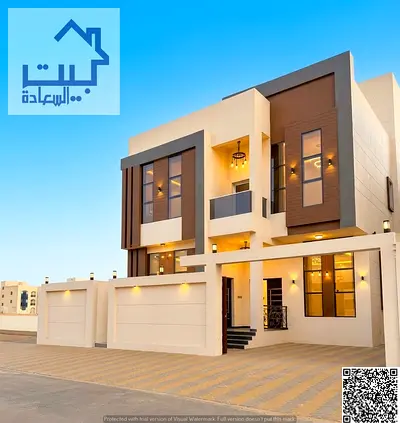 للايجار في منطقة الزاهيه عجمان  ارتداد كبير امام الفيلا للسيارات  ارضي + اول + روف  موقع مميز جدا