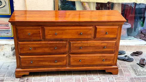 Wooden Dresser with 7 Drawers