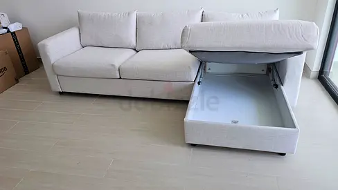 Ikea vimle L shape sofa bed with mattress