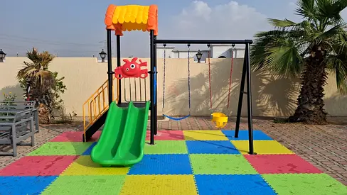 Outdoor Playset with Slide and Swing - Good Condition