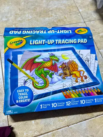 Crayola Light-Up Tracing Pad with Tracing Sheets & Colored Pencils