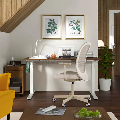 IKEA FLINTAN Ergonomic Office Chair with Armrests – Beige