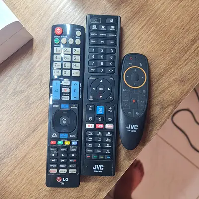 Set of 3 Universal/TV Remote Controls - Used, Working LG and jvc