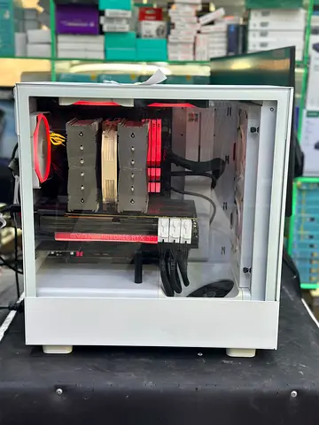 Custom White Mid-Tower Gaming PC with RTX GPU & Air Cooler