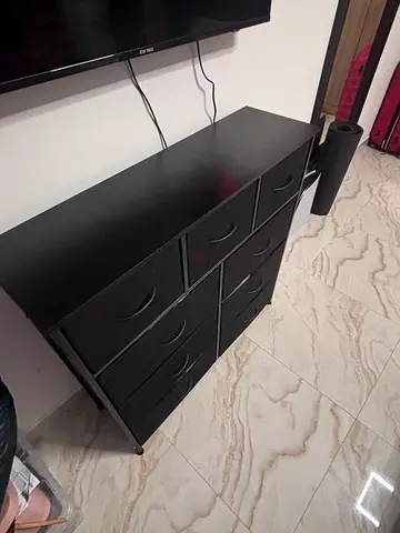 Black 8-Drawer Dresser / Storage Cabinet in Good Condition