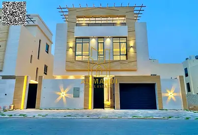 Own your dream villa Modern design with roof+swimming pool . Includes water+electricity+AC . Close to the mosque and at a negotiable price