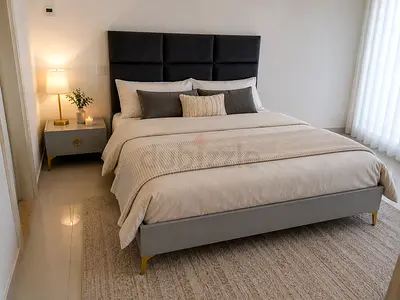 King Bed Frame + Headboard + 1 Matching Nightstand