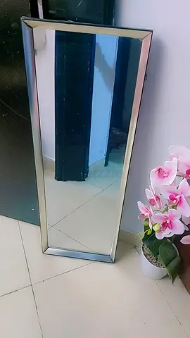 Tall Rectangular Full-Length Wall Mirror with Silver Frame