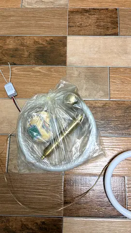 Brass Finish Shower Head Set with Flexible Hose - New, Unused