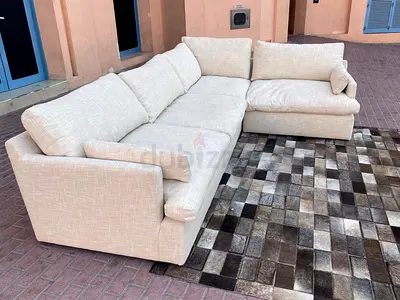 Feather 🪶 filled Modular Living room Home Center Swin Sofa Beige