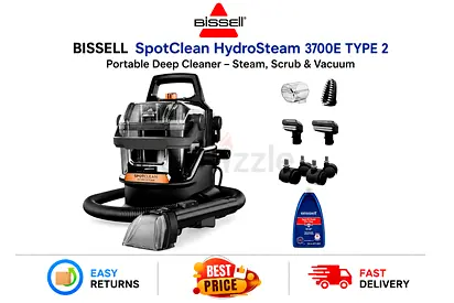 BISSELL SpotClean HydroSteam 3700E - Excellent Condition, Original Box, Accessories - FREE DELIVERY