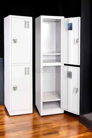 Metal 2-Compartment Locker Cabinet - Good Condition
