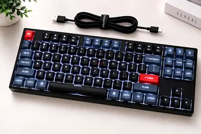 Keychron K8 Pro Wireless Mechanical Keyboard | Hot-Swap Brown Switches + detachable USB C cable