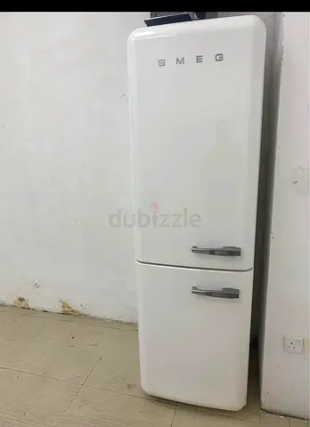 Smeg cream clour bottom freezer refrigerator neat and clean