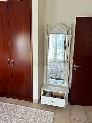 Full length mirror and cabinet