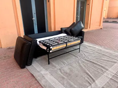 Ikea three seater sofa bed with mattress