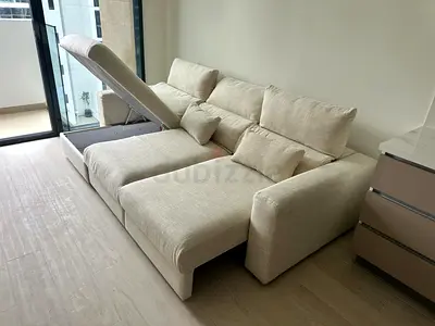 Ikea Eskelstuna L shape sofa bed Beige