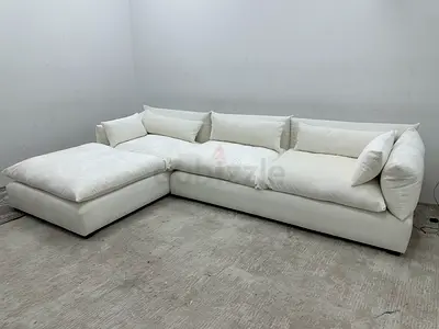Perfect condition marina home white color lshape sofa