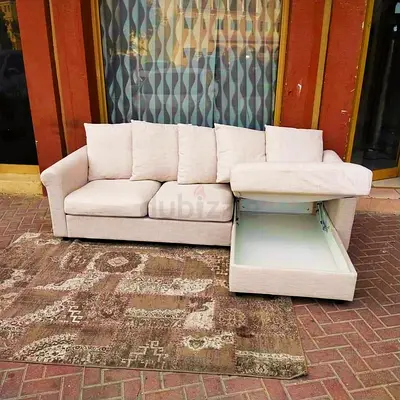 Ikea Gronlid L shape sofa bed Beige