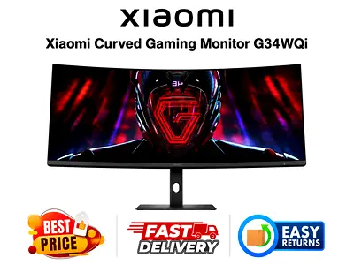 Xiaomi 34 Inch Curved Gaming Monitor - Like New, All Accessories - Free Delivery, Warranty