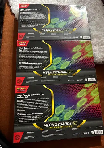 Three Pokemon Mega Zygarde GX Premium Collection Boxes - Sealed
