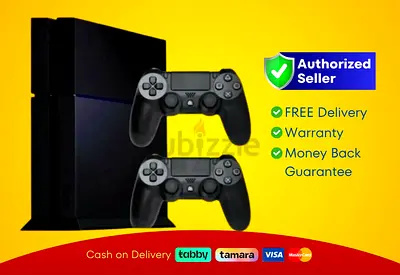 Sony PlayStation 4 - Fat - Black - 500GB with 2 Controller | Brand New | Warranty | FREE Delivery