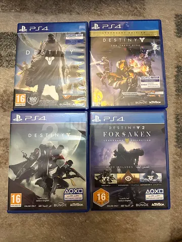 Set of 4 Destiny PS4 Games (Destiny 1 & Destiny 2 editions) - Good Condition - CIB