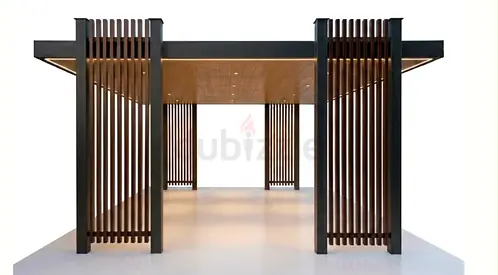 Modern Wooden color pergola for every house.