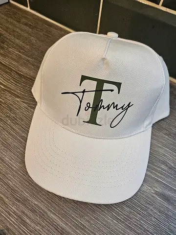 White Tommy Baseball Cap with Embroidered Logo - Like New