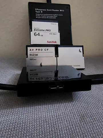 USB Card Reader with CF and SD Cards - Used (Works)