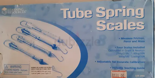 Tube Spring Scales set - Educational physics lab kit, Brand New