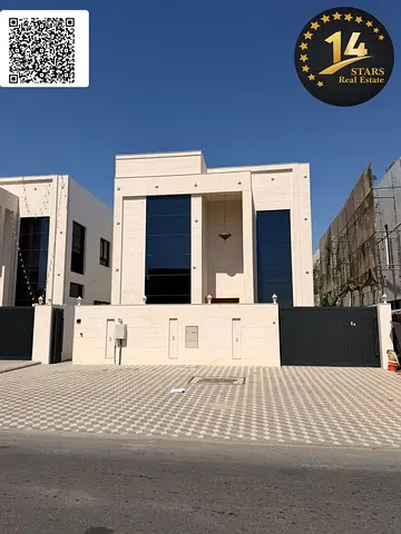 Villa for rent in Al Yasmin, very prime location, 5 master bedrooms, living room, majlis, kitchen a