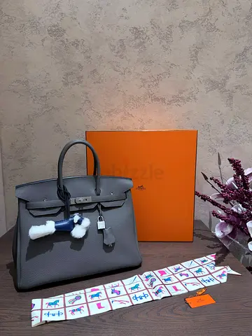 HERMES Women's Birkin Bag 35cm Etain Togo