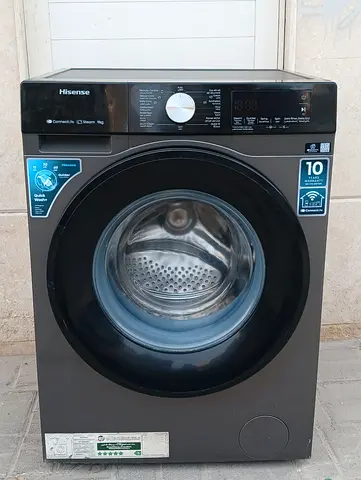 Hisense 9kg washing machine, condition is perfect, color is grey.