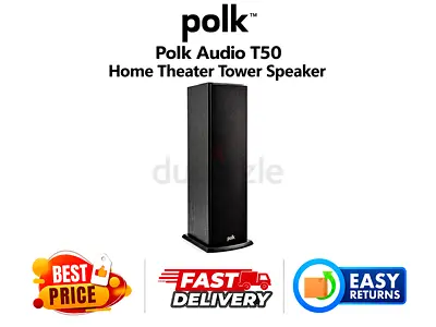 Polk Audio T50 Home Theater Tower Speaker - Complete Accessories - FREE DELIVERY