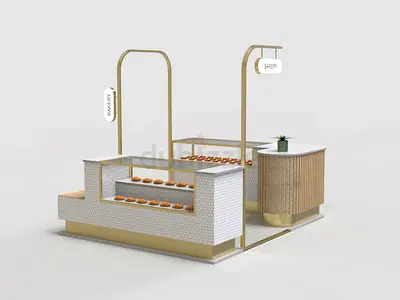Custom Food and Display Kiosk Design For Malls For Sale