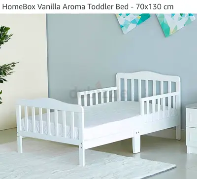 HomeBox Vanilla Aroma Toddler Bed wuth free Mattress