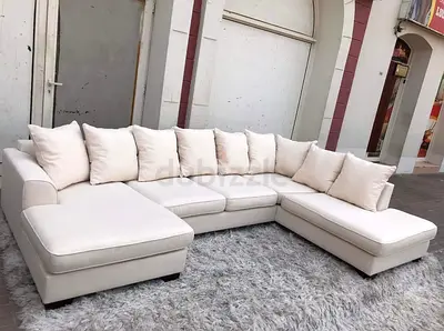 The One Kingston U Shape Sofa Beige