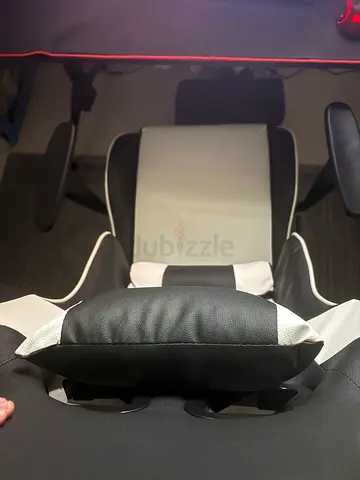 Black & White Ergonomic Gaming/Office Chair with Lumbar Pillow