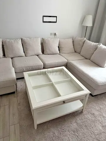 The One Kingston U Shape Sofa Beige Excellent Condition