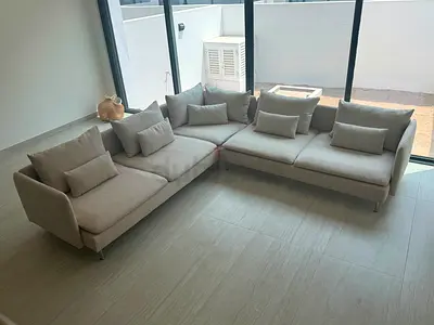 Ikea soderhamn corner beige sofa